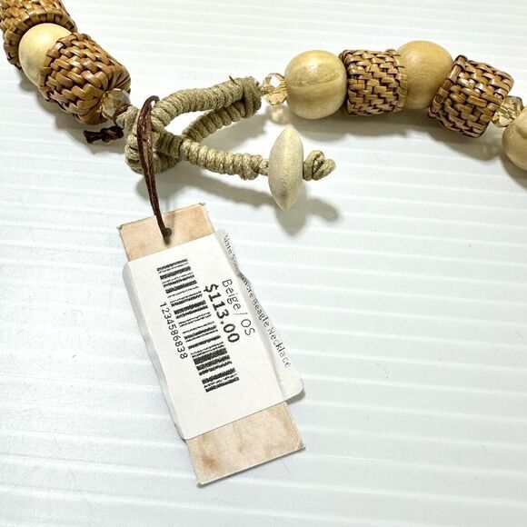 NEW Mare Sole Amore Beagle Necklace OS Festival Boho Natural Lagenlook Beachy - Picture 3 of 7